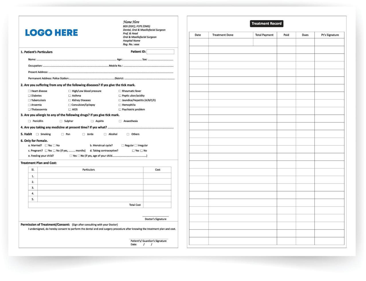 relatório do paciente no cartão médico. registro médico em documento de formulário médico. caso hospitalar, pesquisa em medicina. prescrição clínica. nota do histórico do paciente, histórico de pagamento, registro de pagamento, vetor