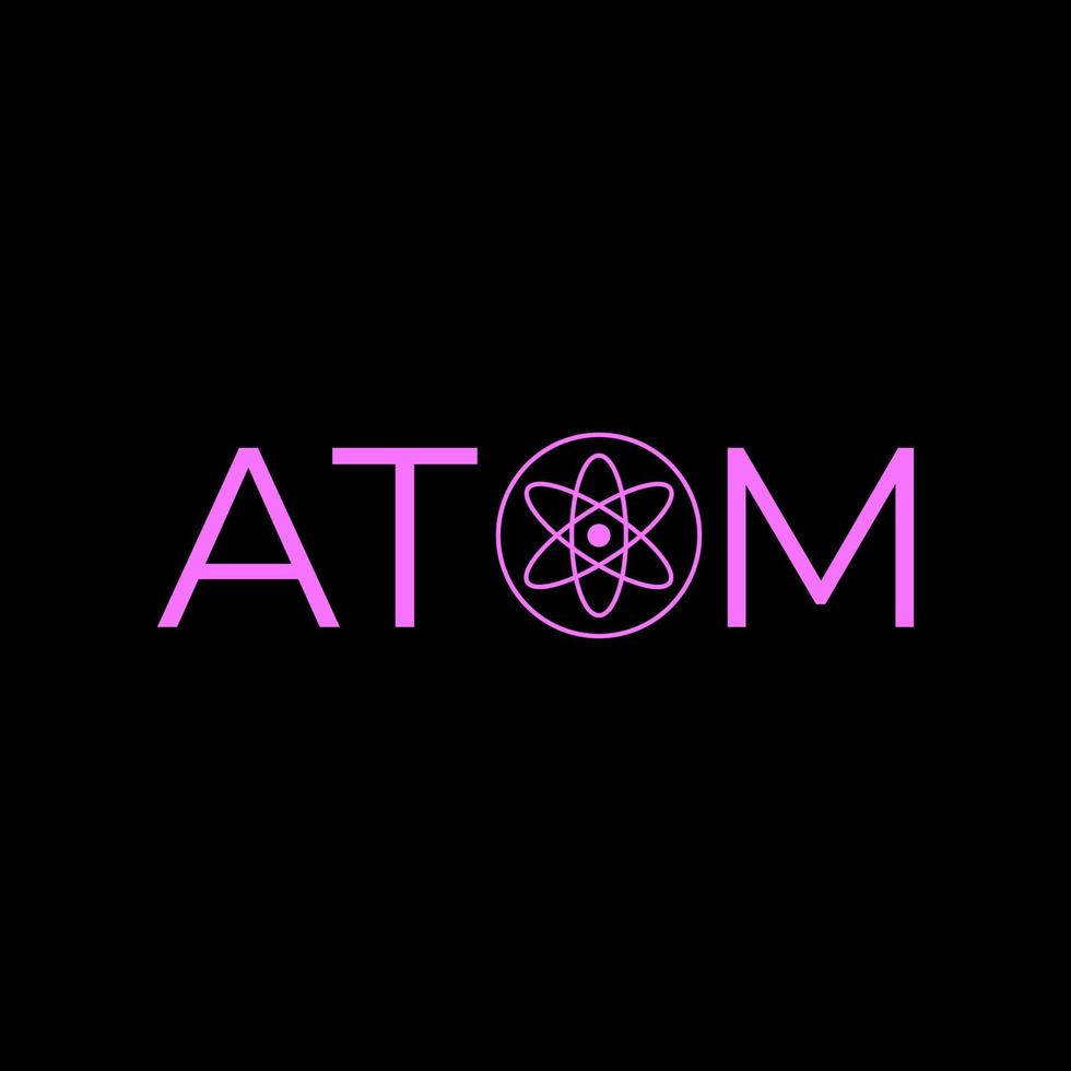 logotipo do átomo vetor livre elegante moderno