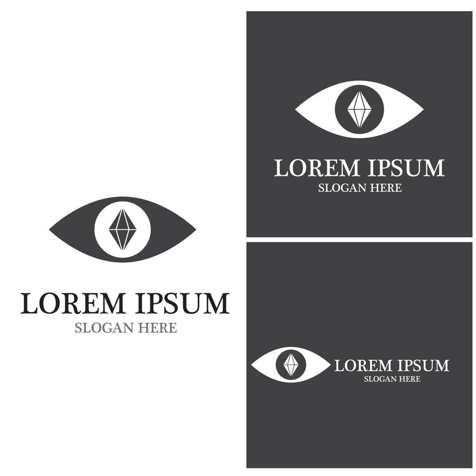 design de logotipo de vetor para cuidados com os olhos