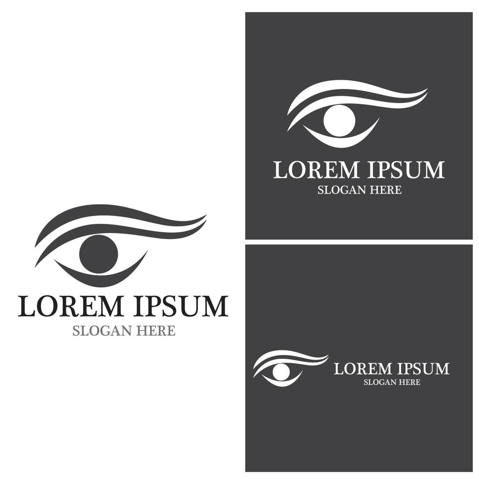 design de logotipo de vetor para cuidados com os olhos