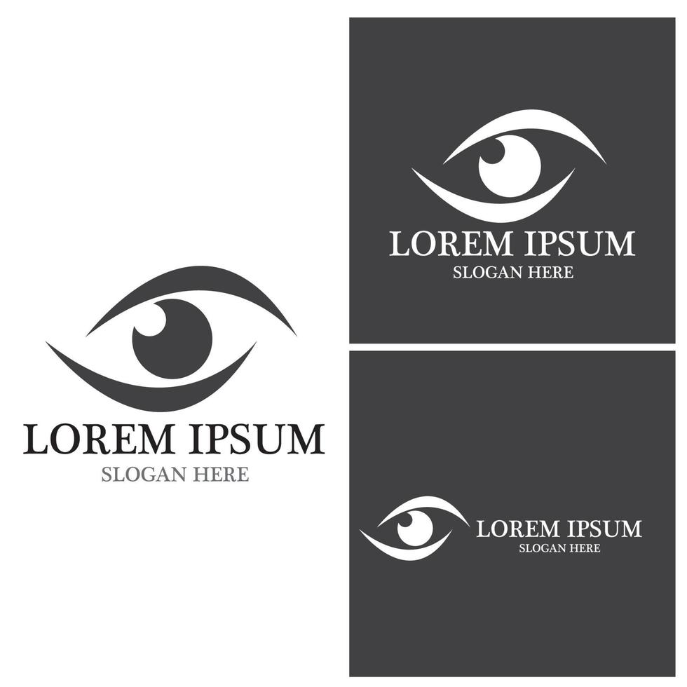 design de logotipo de vetor para cuidados com os olhos