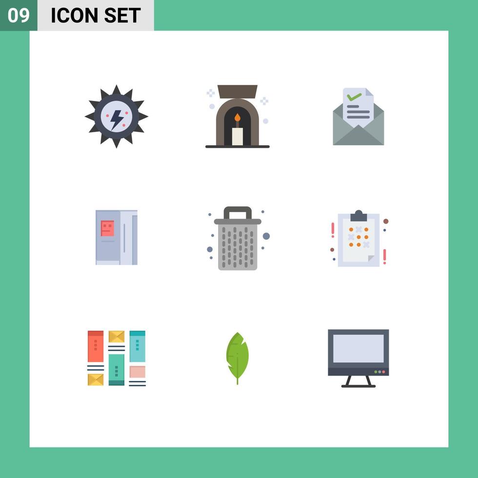 9 ícones criativos sinais e símbolos modernos de elementos de design de vetores editáveis de resfriamento de e-mail de freezer