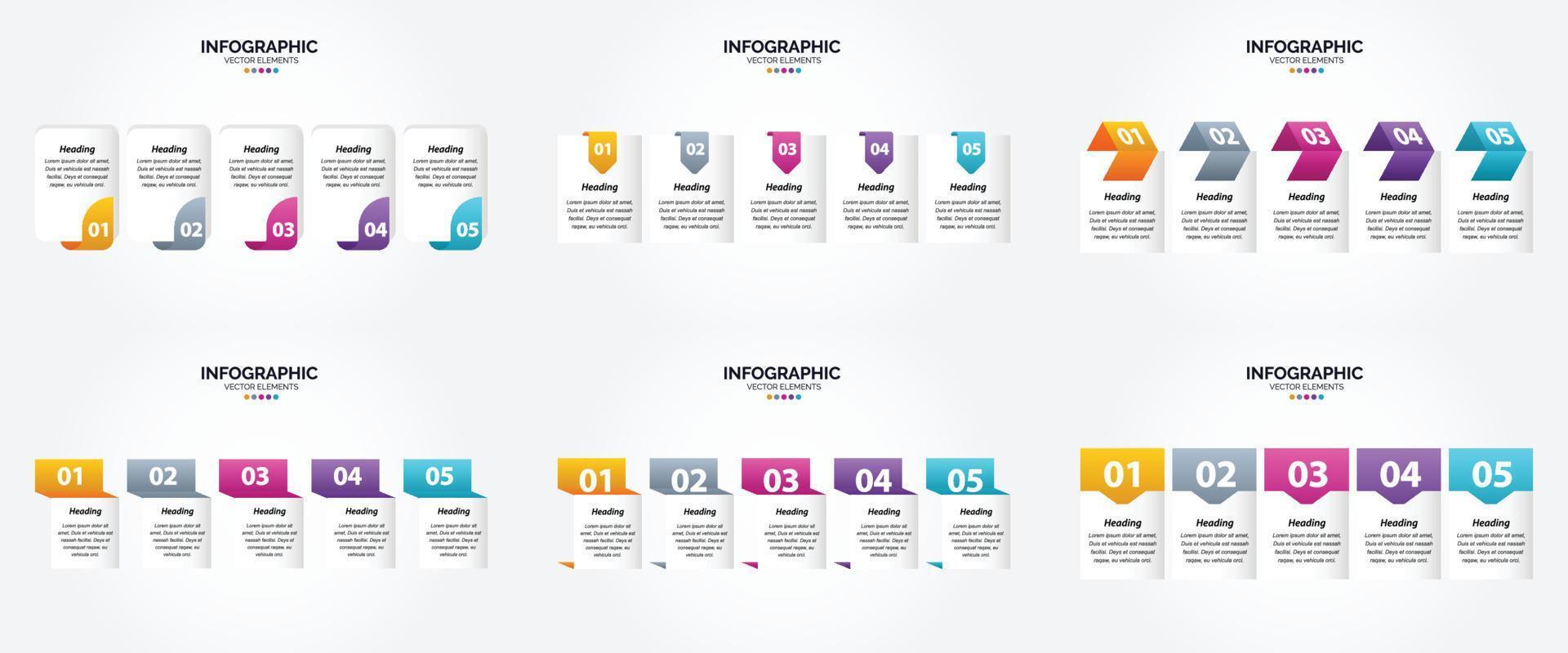 infográficos de ilustração vetorial definidos em design plano para publicidade em brochuras. panfletos. e revistas. vetor