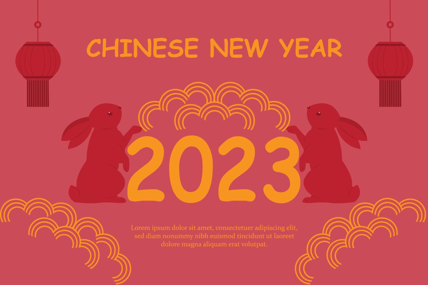 vetor de celebração do ano novo chinês de 2023