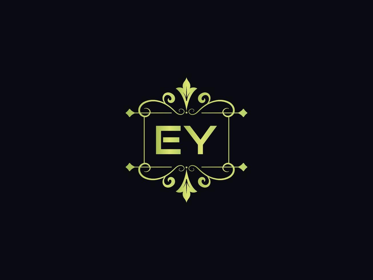 imagem de logotipo de olho mínimo, design de ícone de vetor de carta de logotipo de luxo quadrado