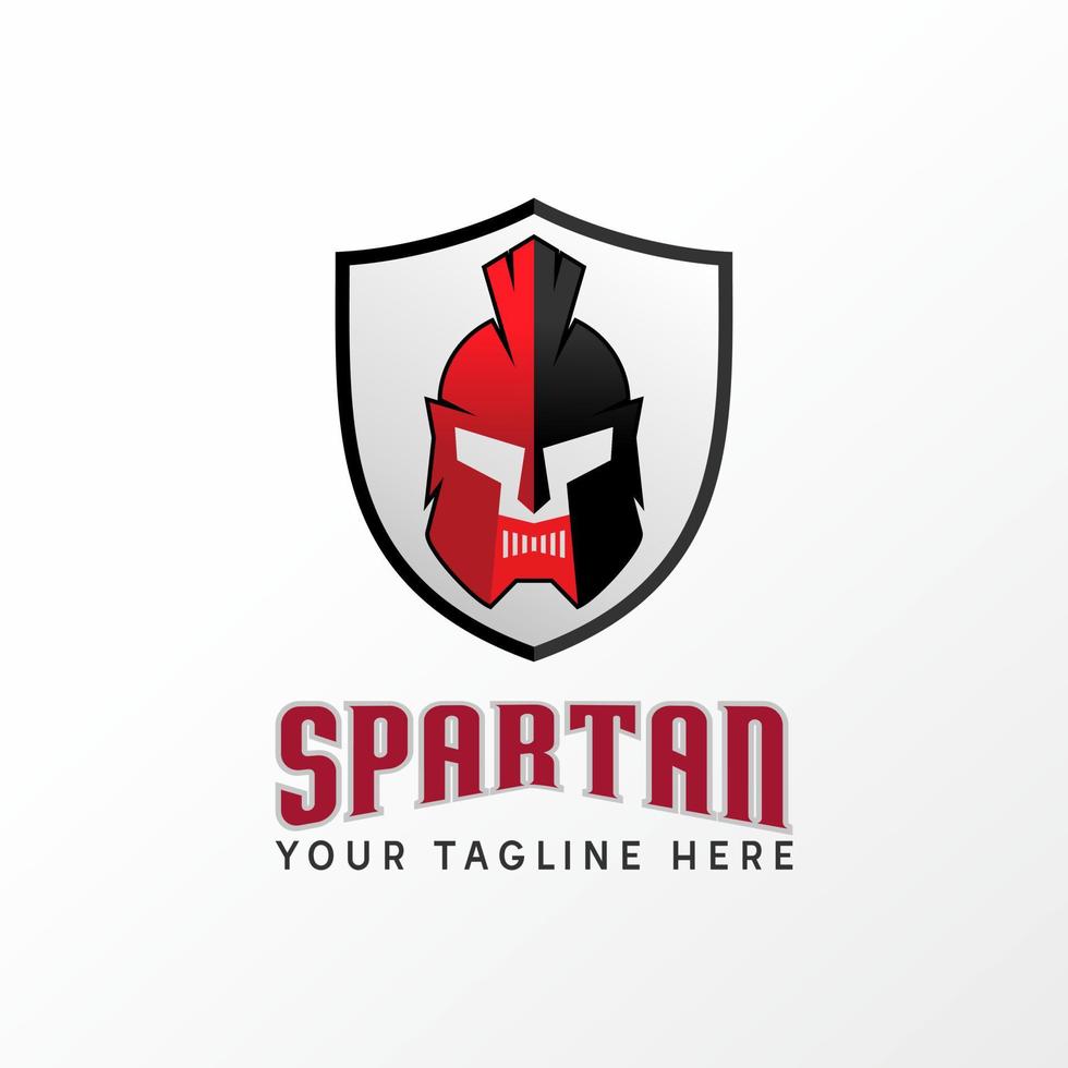 Capacete espartano ou gladiador simples e exclusivo com imagem de cabelo ícone gráfico logotipo design conceito abstrato estoque vetorial. pode ser usado como um símbolo relacionado ao guerreiro ou esporte vetor