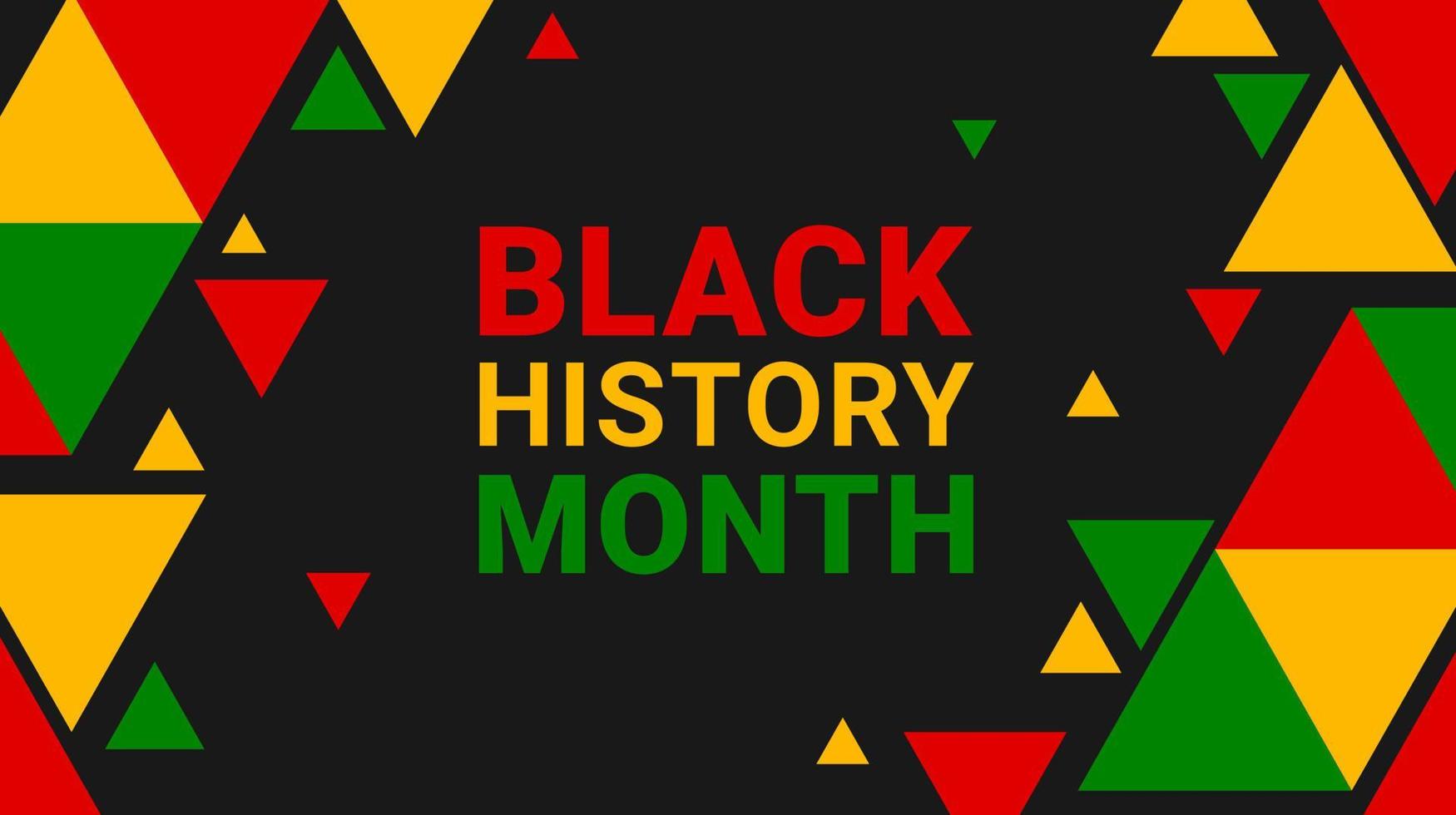 mês da história negra. celebração da história afro-americana. comemorado anualmente. design gráfico para cartazes banner, cartão, plano de fundo. ilustração vetorial vetor