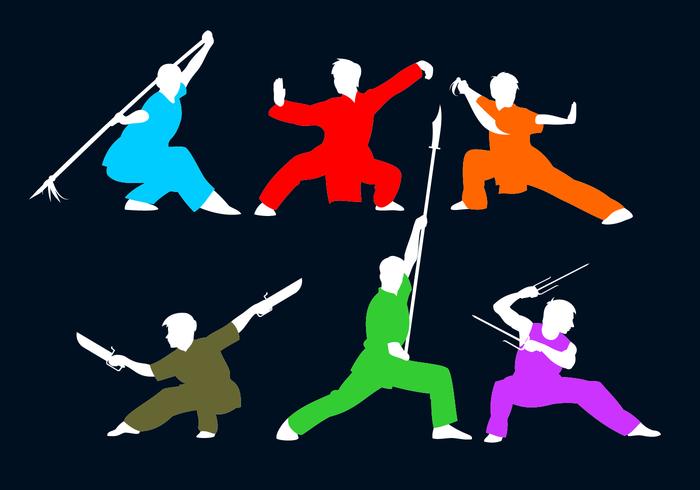 wushu pose vector livre