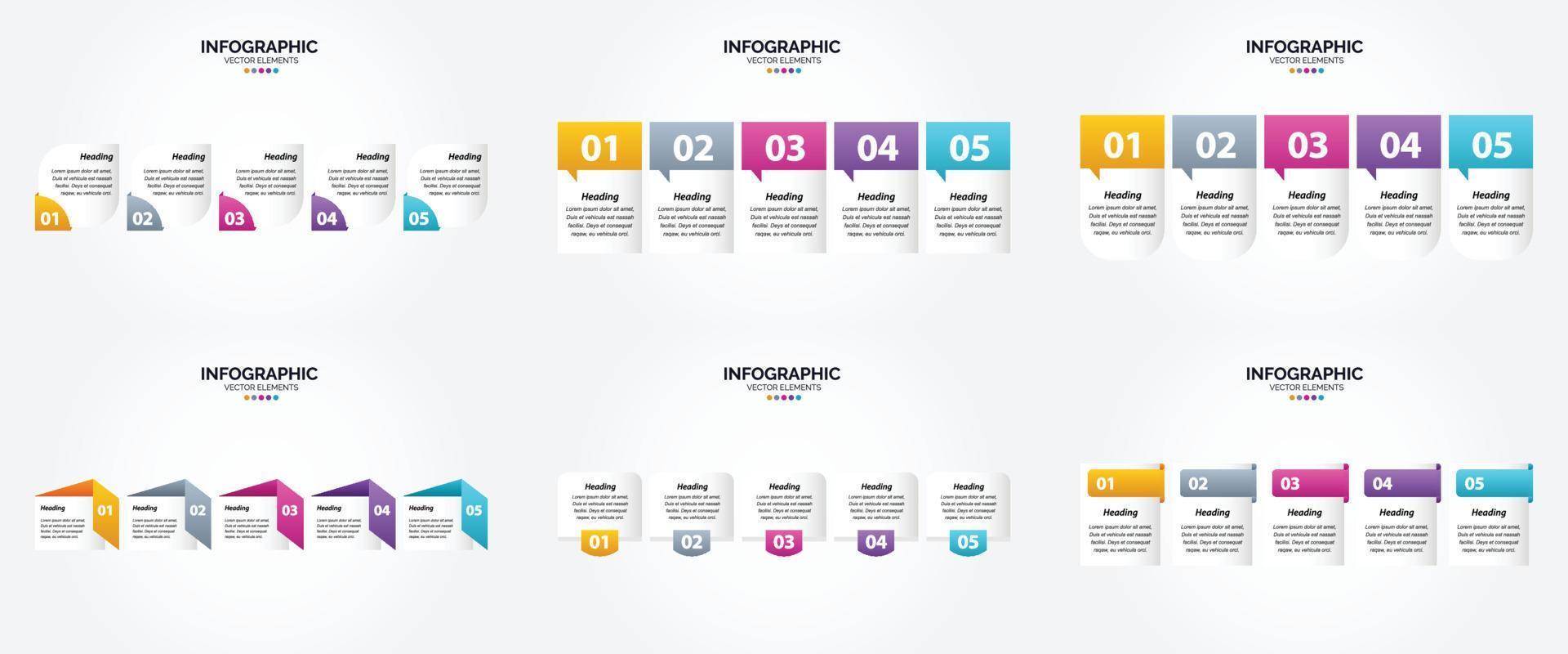 este conjunto de infográficos vetoriais é perfeito para anunciar sua empresa em brochuras. panfletos. e revistas. vetor