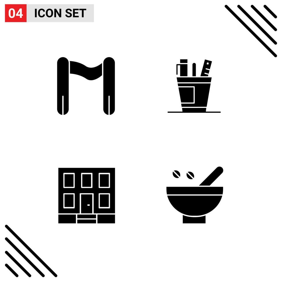 ícones criativos sinais modernos e símbolos de ferramentas de acabamento caneta organizador elementos de design de vetores editáveis em casa
