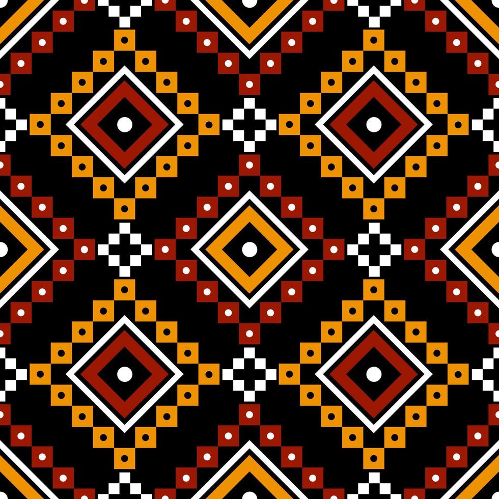 design tradicional geométrico étnico oriental sem costura padrão para fundo, tapete, papel de parede, roupas, embrulho, batik, tecido, vetor, ilustração, estilo bordado. vetor