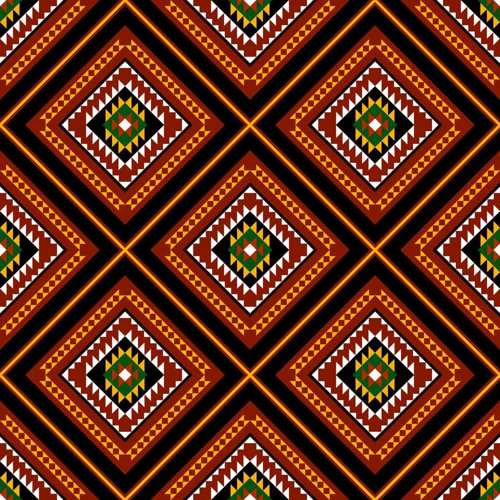 design tradicional geométrico étnico oriental sem costura padrão para fundo, tapete, papel de parede, roupas, embrulho, batik, tecido, vetor, ilustração, estilo bordado. vetor