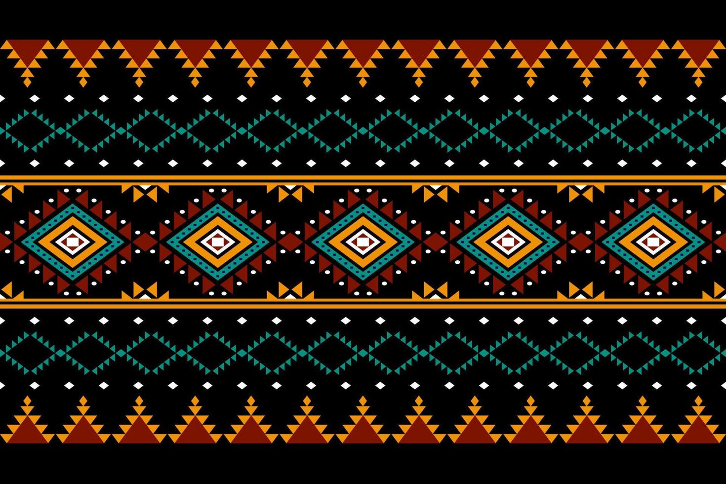 design tradicional geométrico étnico oriental sem costura padrão para fundo, tapete, papel de parede, roupas, embrulho, batik, tecido, vetor, ilustração, estilo bordado. vetor