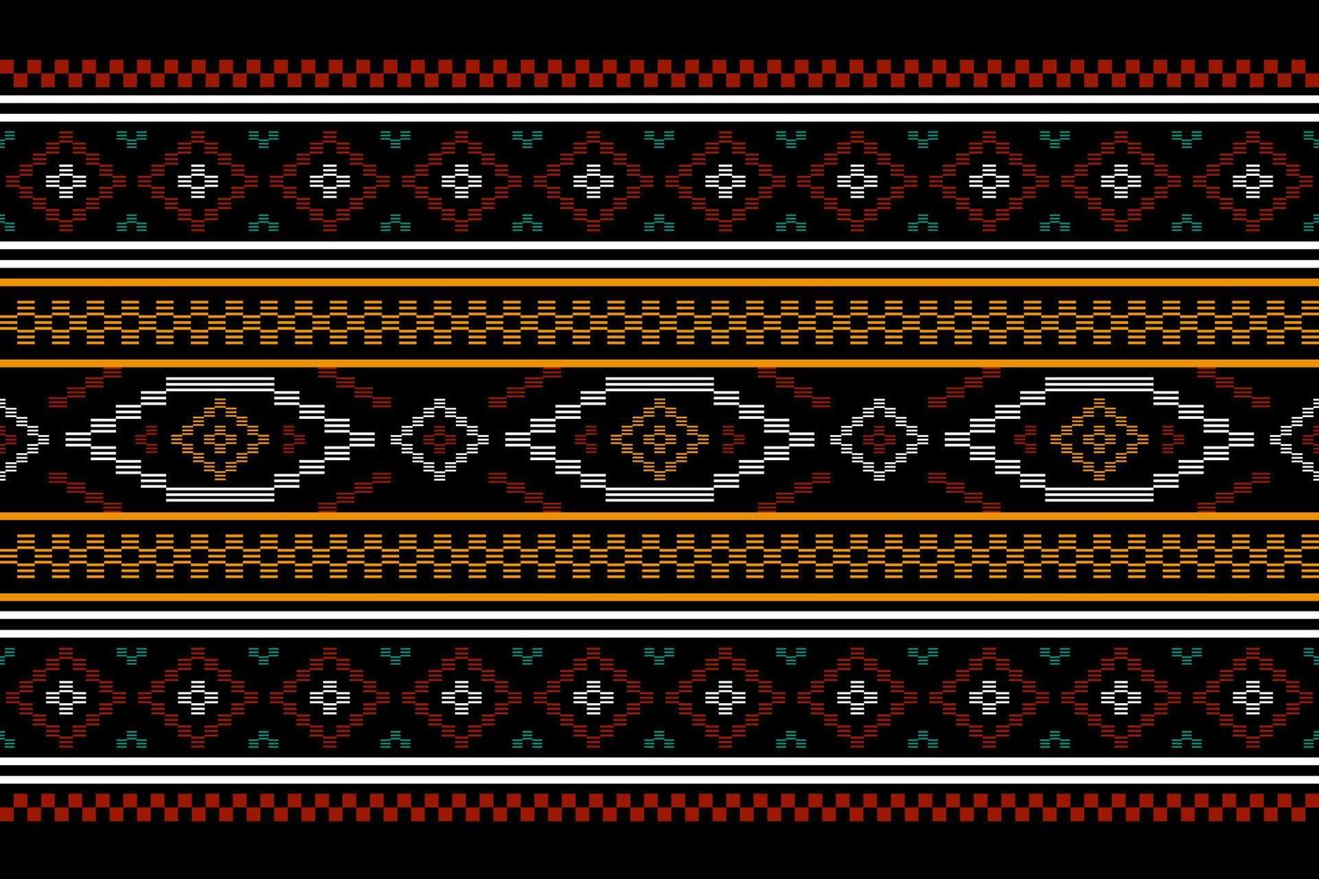 design tradicional geométrico étnico oriental sem costura padrão para fundo, tapete, papel de parede, roupas, embrulho, batik, tecido, vetor, ilustração, estilo bordado. vetor