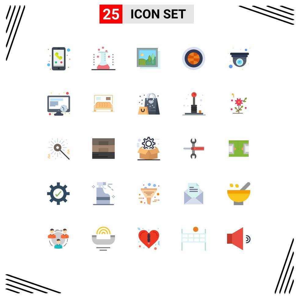 conjunto de 25 sinais de símbolos de ícones de interface do usuário modernos para imagens de interface médica de internet da web elementos de design de vetores editáveis