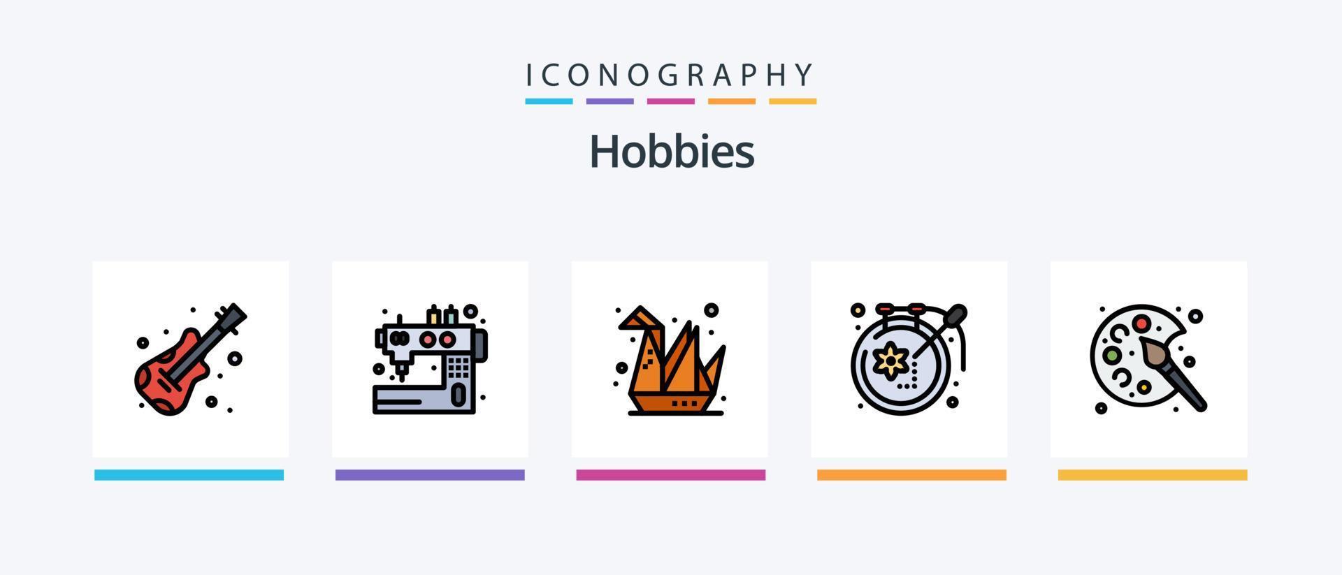 linha de hobbies cheia de 5 ícones incluindo dvd. passatempo. passatempo. hobbies. hobbies. design de ícones criativos vetor