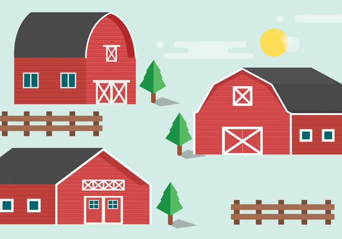 Pacote Vector Vector Red Barn