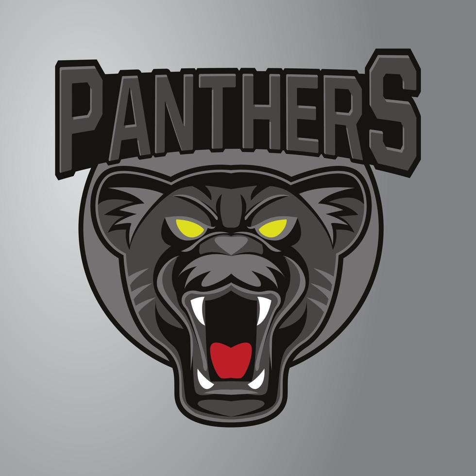 logotipo da mascote cabeça de pantera vetor