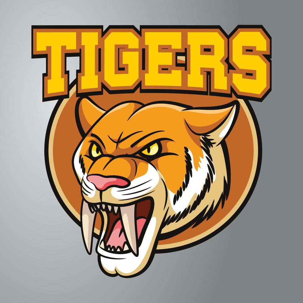 logotipo da mascote do tigre vetor