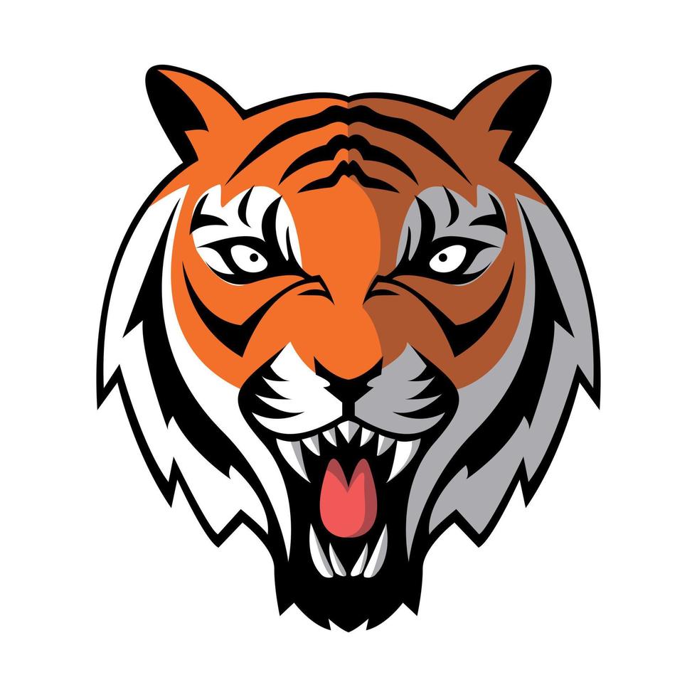 design de ilustração de símbolo de tigre vetor