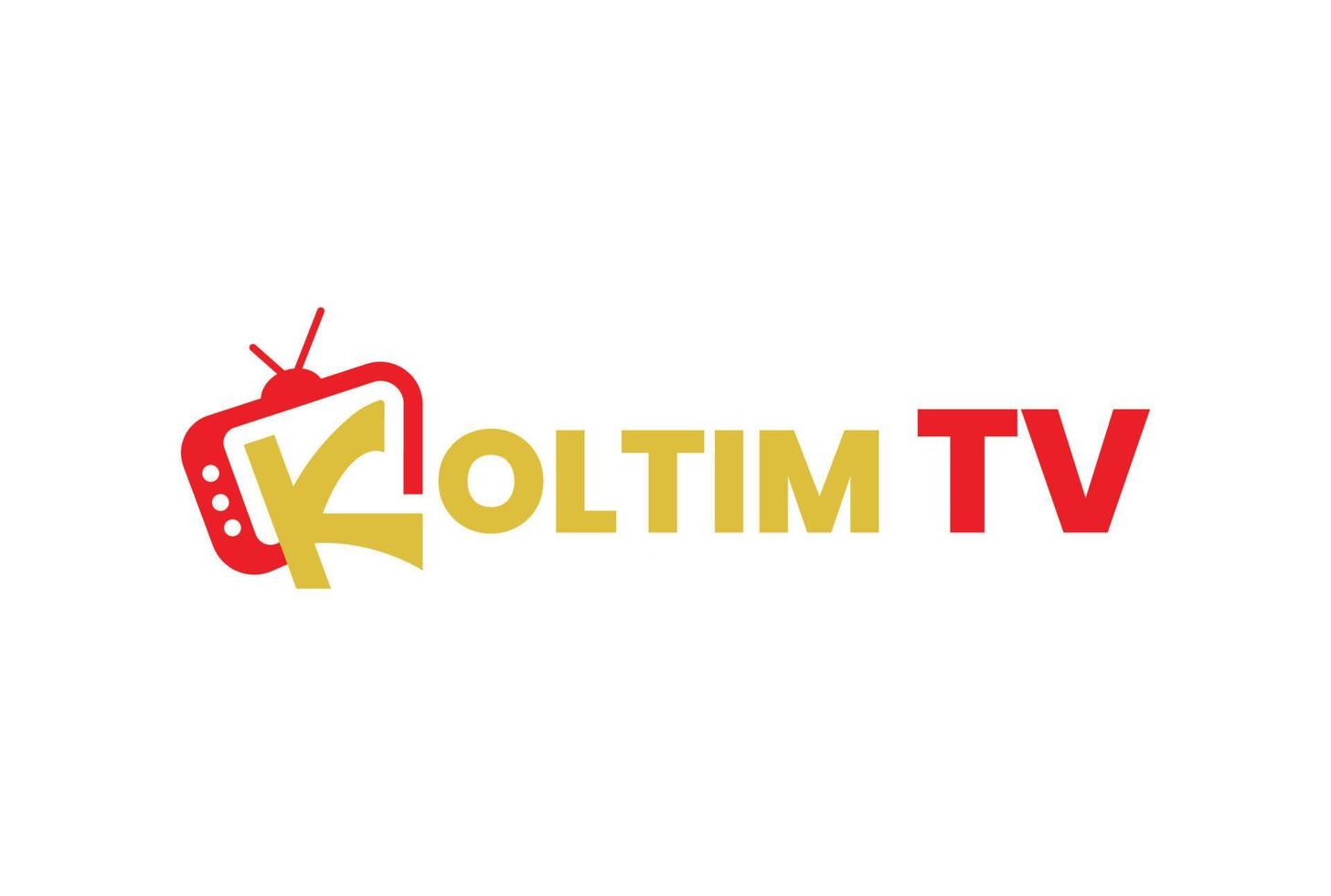 letra vetorial k e logotipo da tv vetor