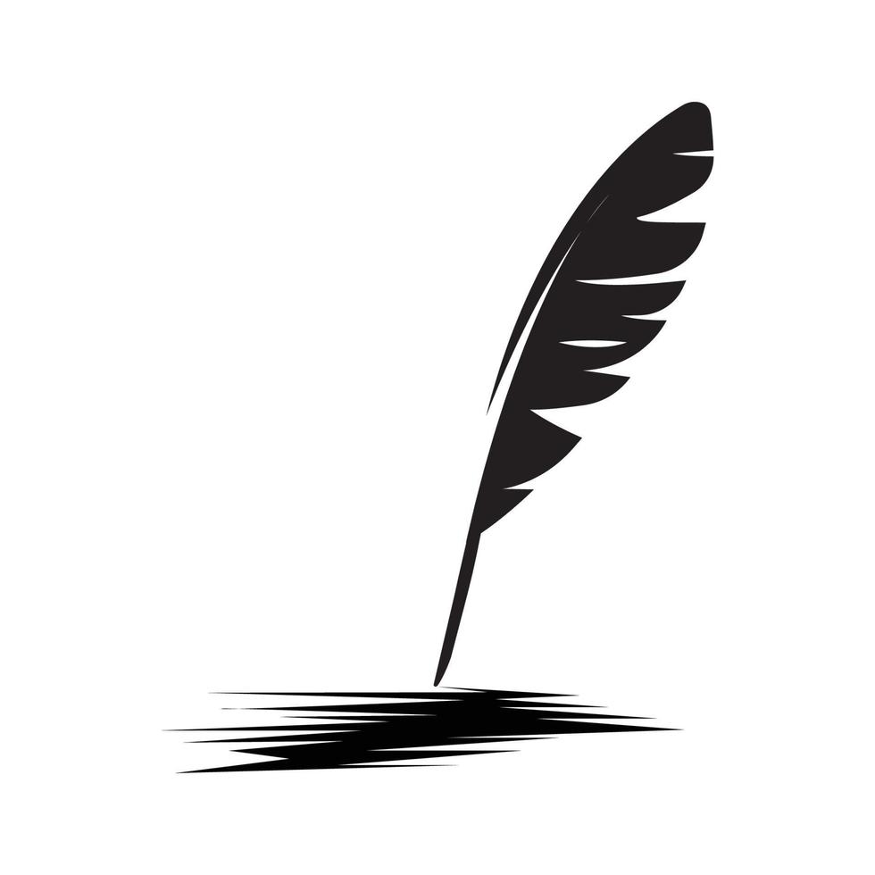 logotipo de caneta de pena vetor