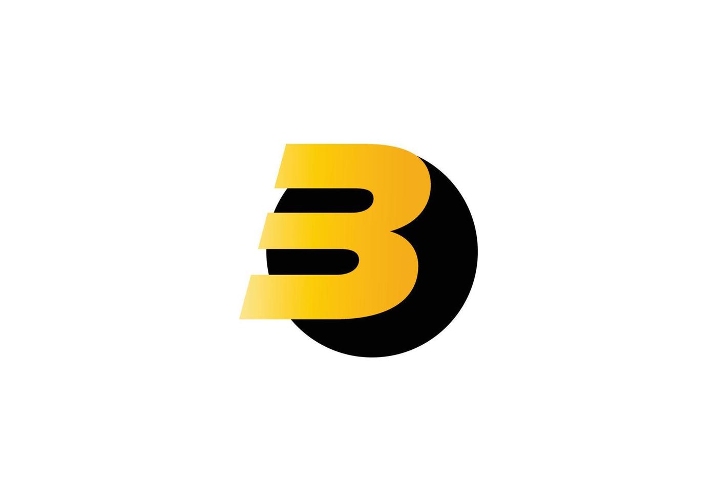 design de logotipo inicial moderno de letra b abstrata vetor