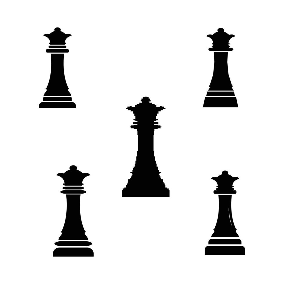 vetor de ícone de xadrez