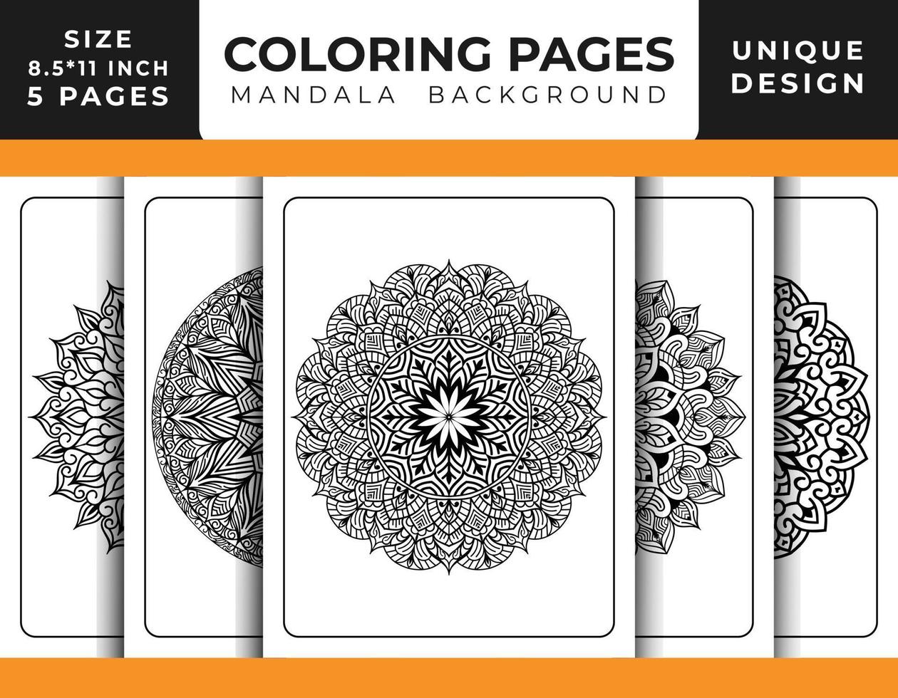 página de coloração de padrão floral de mandala para relaxamento de adultos, fundo de mandala de páginas para colorir, páginas para colorir de mandala em preto e branco, vetor de padrão de arte de linha delineado desenhado à mão de mandala