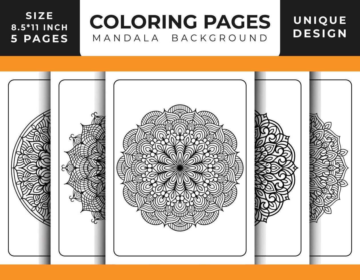 página de coloração de padrão floral de mandala para relaxamento de adultos, fundo de mandala de páginas para colorir, páginas para colorir de mandala em preto e branco, vetor de padrão de arte de linha delineado desenhado à mão de mandala