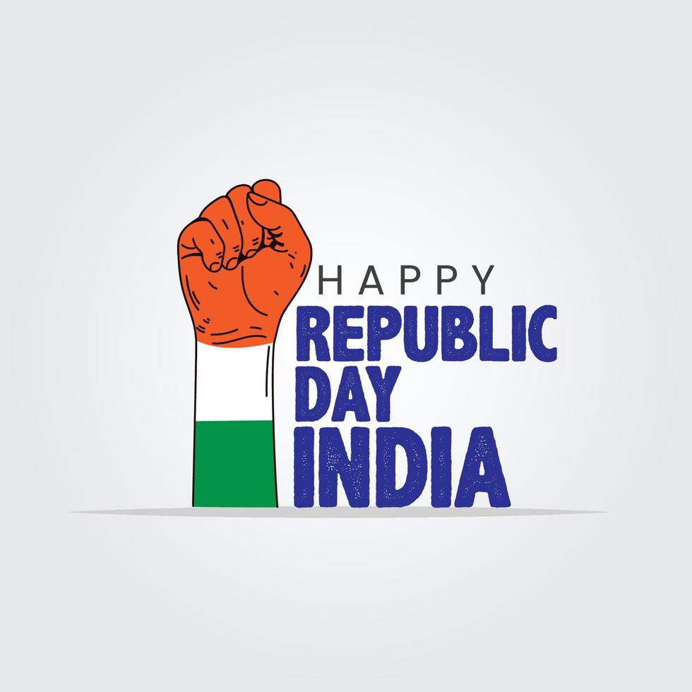 celebrações do dia da república indiana com design de ilustração vetorial de 26 de janeiro vetor