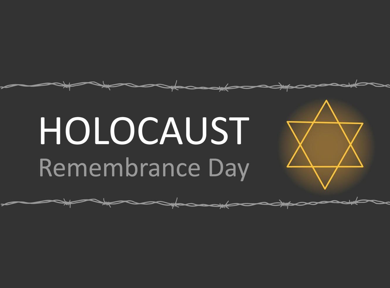 ilustração vetorial do dia da lembrança do holocausto, 27 de janeiro vetor