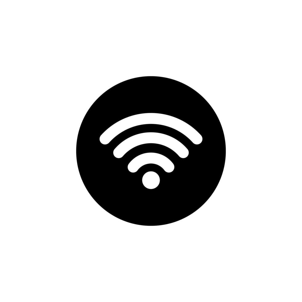 arquivo editável de ícone wi-fi com vetor de cor preto e branco