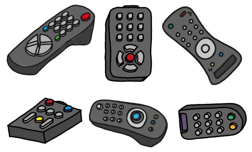 Conjunto de TV Remote TV vetor