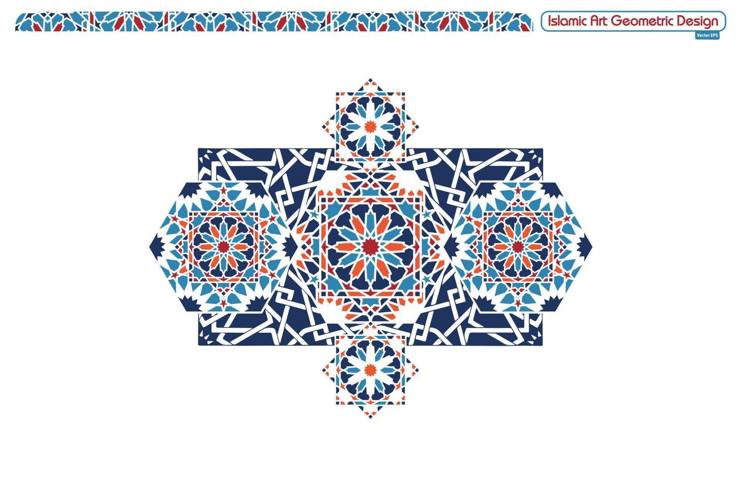 vetores de gráficos de design geométrico de arte islâmica
