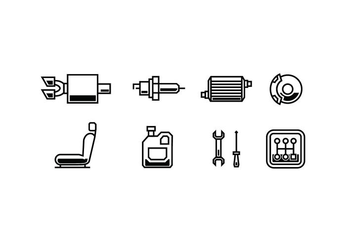 Ícones vetoriais automotivos vetor