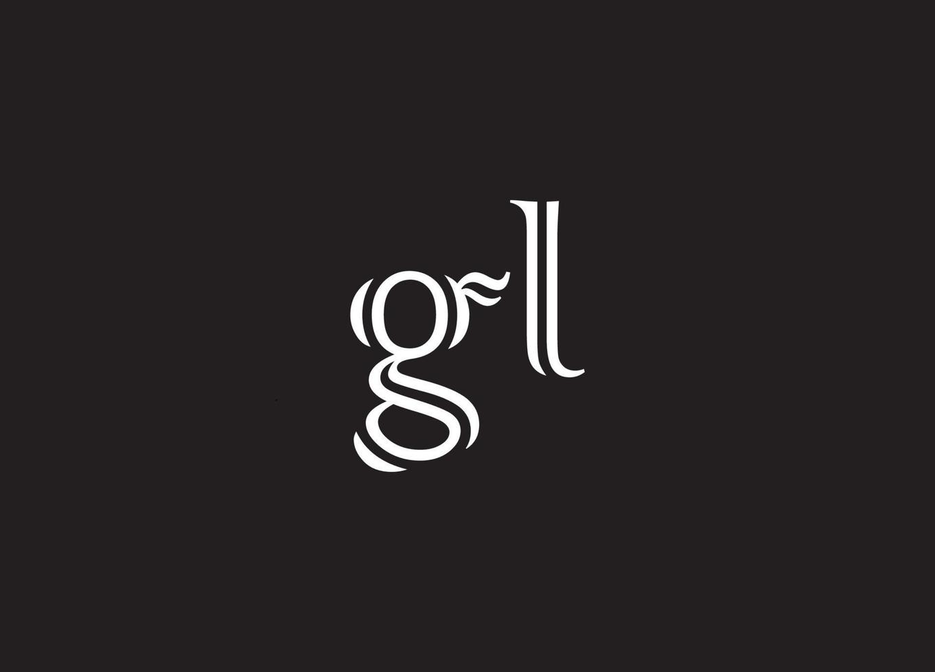design de logotipo de ícone de letra do alfabeto gl vetor
