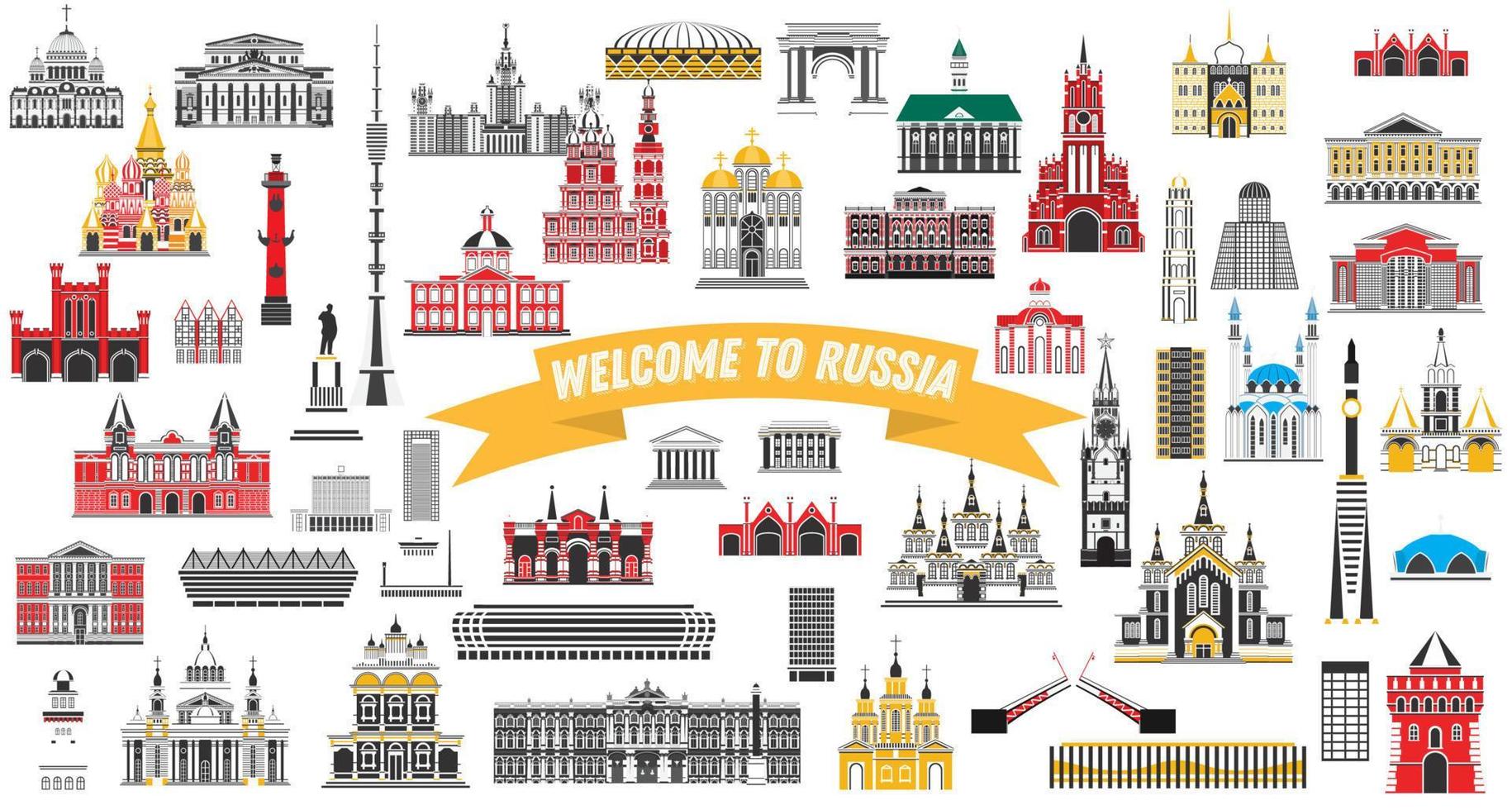 Bem-vindo à Russia. ilustração vetorial. vetor