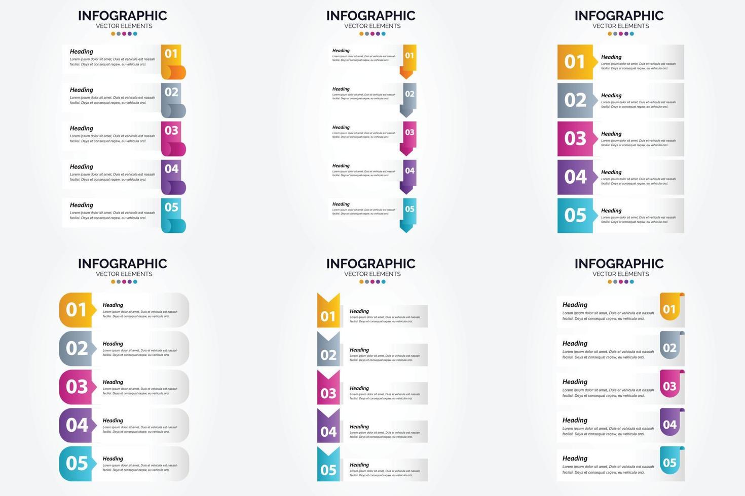 use este conjunto de infográficos de ilustração vetorial para anunciar em um folheto. folheto. ou revista. vetor