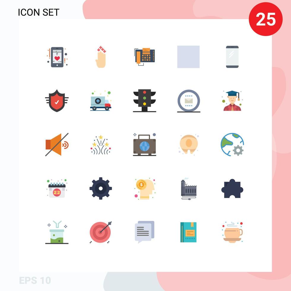 pacote de ícones vetoriais de estoque de sinais e símbolos de 25 linhas para exibição de telefone inteligente em tela cheia, elementos de design de vetores editáveis