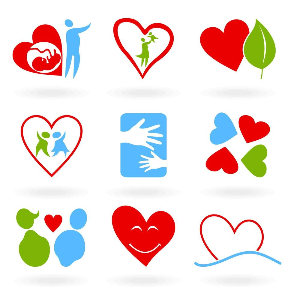 conjunto de ícones sobre um tema de amor. uma ilustração vetorial vetor