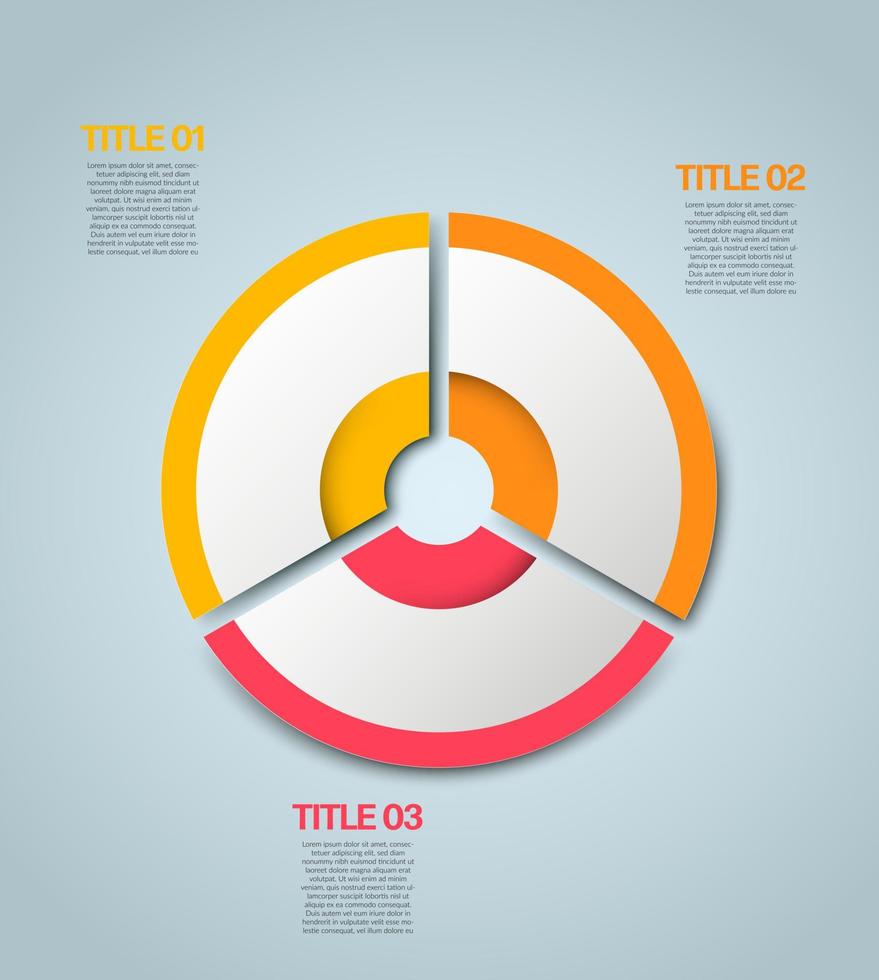 infográfico de círculo de negócios. modelo de infográfico moderno. diagrama abstrato com 4 etapas, opções, peças ou processos. modelo de negócios de vetor para apresentação. conceito criativo para infográfico