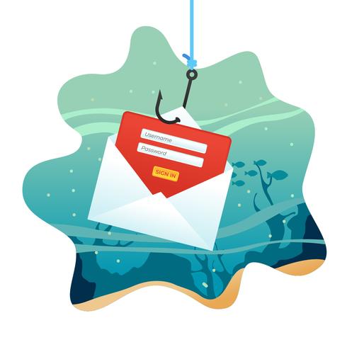 ilustração de phishing vetor