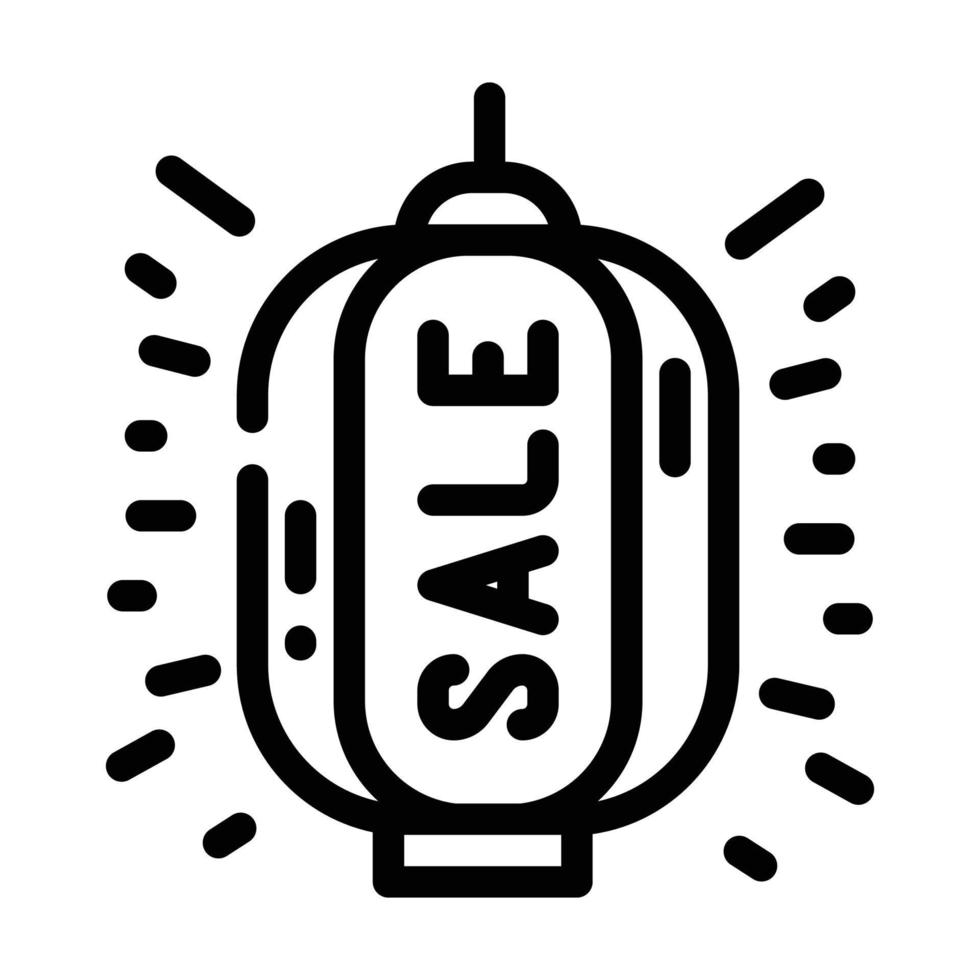 ilustração em vetor ícone de linha de venda de lanterna