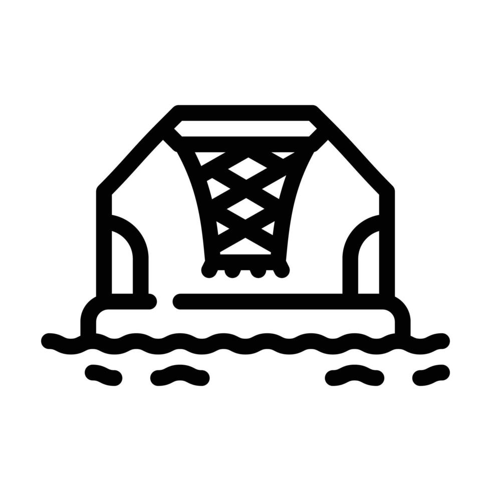 ilustração vetorial de ícone de linha de basquete aquático vetor