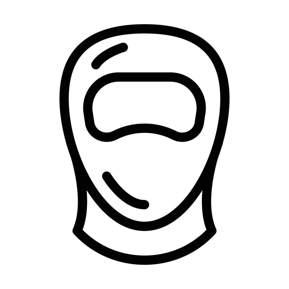 ilustração em vetor ícone de linha de capacete de mergulho