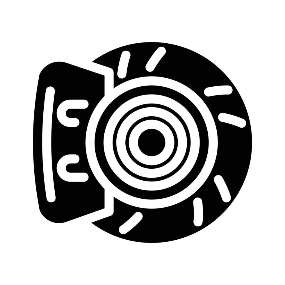 substituindo a ilustração vetorial do ícone glifo dos discos de freio vetor