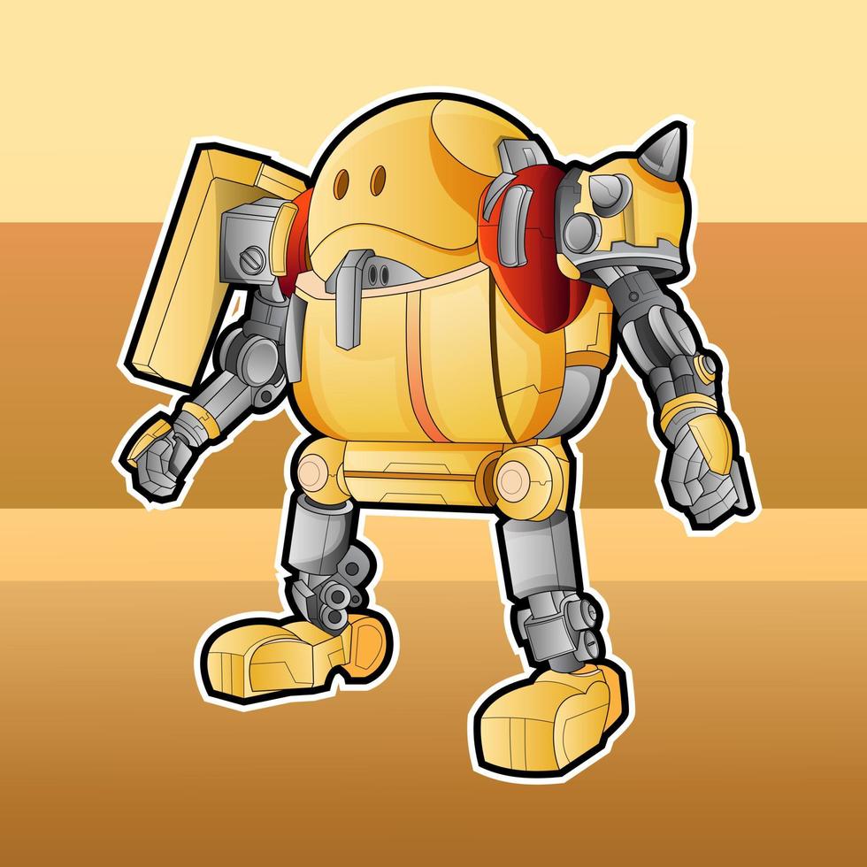 personagens de robôs vetoriais para crianças robô isolado humanóide eletrônico sem ícone realista de pernas personagem de automação vetorial com braços flexíveis, bot de inteligência artificial vetor