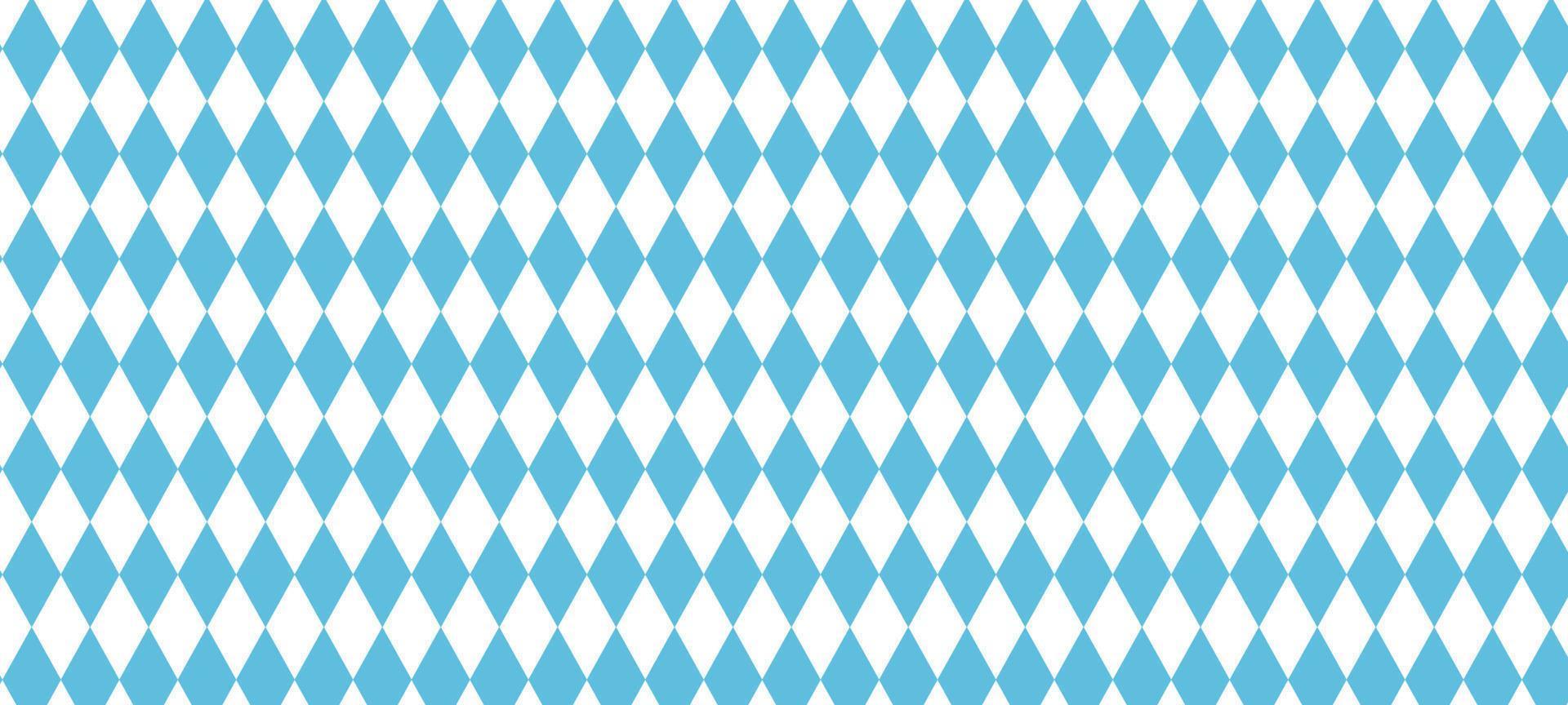 padrão bávaro para oktoberfest. textura de losango azul alemão. ilustração vetorial vetor