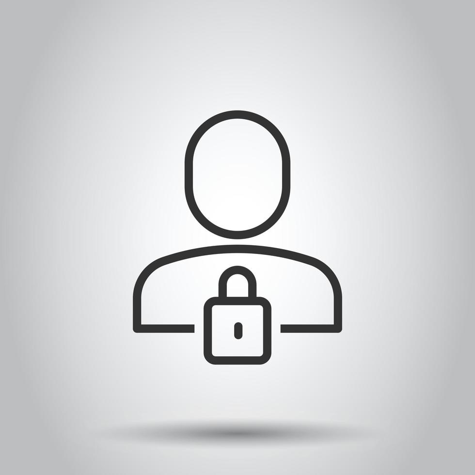 ícone de login em estilo simples. ilustração vetorial de acesso seguro de pessoas em fundo branco isolado. conceito de negócio aprovado por senha. vetor